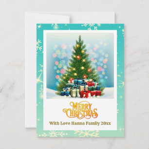 Cartes Pour Fêtes Annuelles Joyeux Noël Arbre de fête et vacances de cadeaux