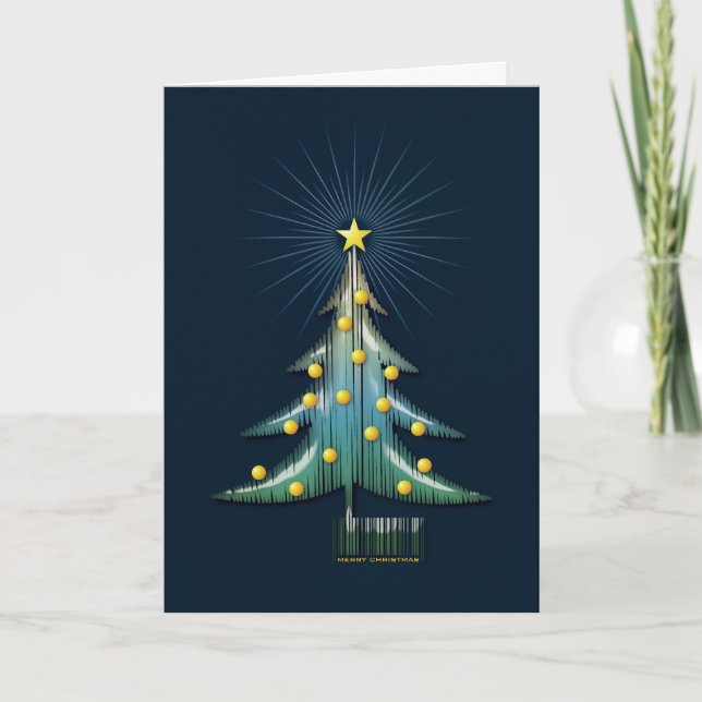 Cartes Pour Fêtes Annuelles Joyeux Noël | Arbre de Noël adorable (Devant)