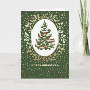 Cartes Pour Fêtes Annuelles Joyeux Noël. Arbre de Noël festif