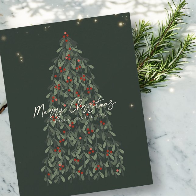 Cartes Pour Fêtes Annuelles Joyeux Noël Arbre de Noël Moderne Élégant (Créateur téléchargé)
