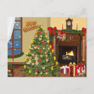 Cartes Pour Fêtes Annuelles Joyeux Noël Arbre de Noël vintage & cadeaux