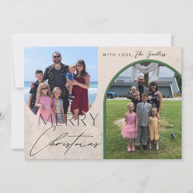 Cartes Pour Fêtes Annuelles Joyeux Noël Arche de Noël (Devant)