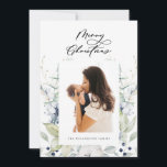 Cartes Pour Fêtes Annuelles Joyeux Noël Arctic Winter Botanical Photo<br><div class="desc">Carte d'hiver botanique de l'Arctique,  multi-photo. Joyeux Noël dans élégant script noir. Caractéristiques de la carte,  cadre d'aquarelle élégante de baies d'hiver,  coton,  feuille et chardon avec coordination de la couleur noire classique dossier. Une photo sur le devant et deux photos sur le dos.</div>