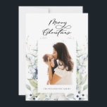 Cartes Pour Fêtes Annuelles Joyeux Noël Arctic Winter Botanical Photo<br><div class="desc">Carte d'hiver botanique de l'Arctique,  multi-photo. Joyeux Noël dans élégant script noir. Caractéristiques de la carte,  cadre d'aquarelle élégante de baies d'hiver,  coton,  feuille et chardon avec coordination de la couleur noire classique dossier. Une photo sur le devant et deux photos sur le dos.</div>