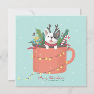 Cartes Pour Fêtes Annuelles Joyeux Noël : Art de l'illustration de chien