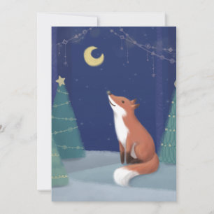 Cartes Pour Fêtes Annuelles Joyeux Noël : Art Illustration Fox