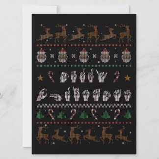 Cartes Pour Fêtes Annuelles Joyeux Noël - ASL American Sign Language II
