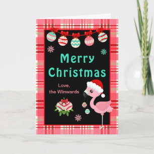 Cartes Pour Fêtes Annuelles Joyeux Noël au Flamant Festif
