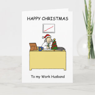 Cartes Pour Fêtes Annuelles Joyeux Noël au mari du travail