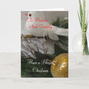 Cartes Pour Fêtes Annuelles Joyeux Noël au pasteur et à la famille