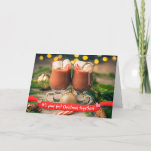 Cartes Pour Fêtes Annuelles Joyeux Noël au premier Noël d'un couple