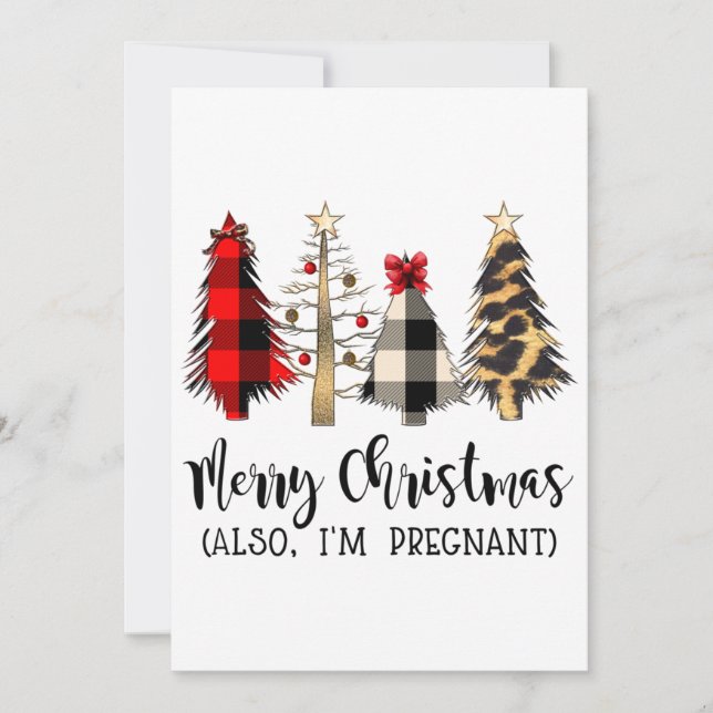 Cartes Pour Fêtes Annuelles Joyeux Noël Aussi je suis Grossesse Enceinte Annou (Devant)