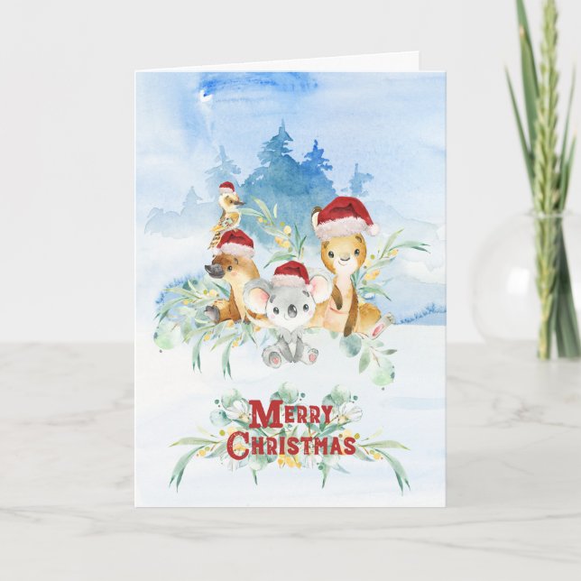 Cartes Pour Fêtes Annuelles Joyeux Noël australien Bush bébé Noël (Devant)