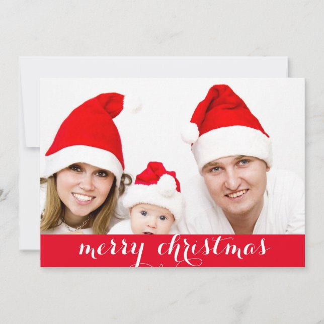 Cartes Pour Fêtes Annuelles Joyeux Noël avec Amour Photo Holiday (Devant)