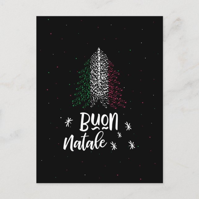 Cartes Pour Fêtes Annuelles Joyeux Noël avec drapeau Italie (Devant)
