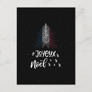 Cartes Pour Fêtes Annuelles Joyeux Noël avec le drapeau de la France