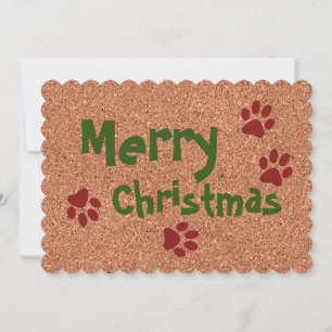 Cartes Pour Fêtes Annuelles Joyeux Noël avec Paws