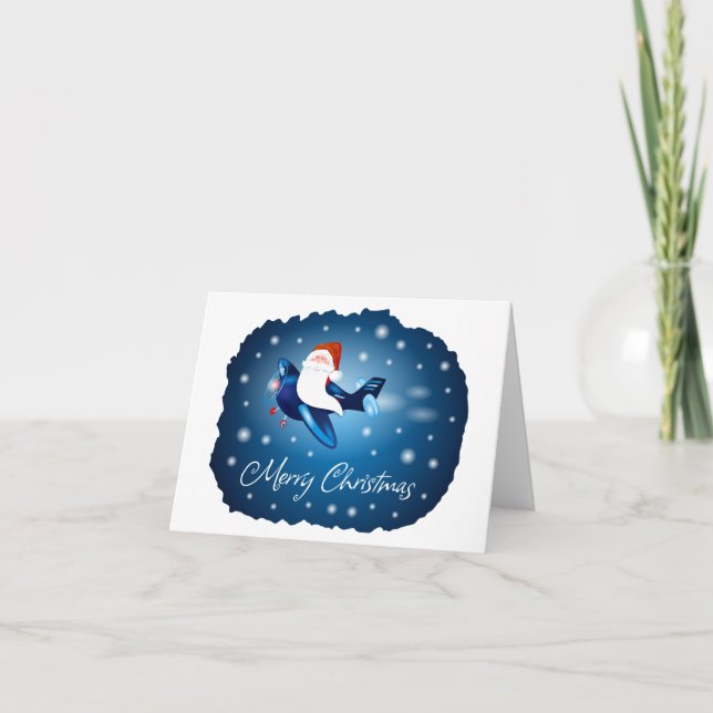 Cartes Pour Fêtes Annuelles Joyeux Noël avec Père Noël (Devant)