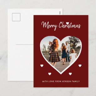 Cartes Pour Fêtes Annuelles Joyeux Noël avec photo de famille personnalisée