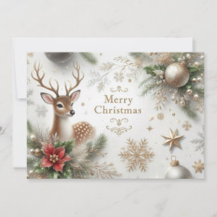 Cartes Pour Fêtes Annuelles Joyeux Noël avec Reindeer, Ornements et plus