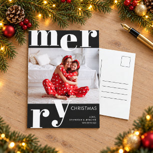 Cartes Pour Fêtes Annuelles Joyeux Noël avec une typographie moderne et audaci