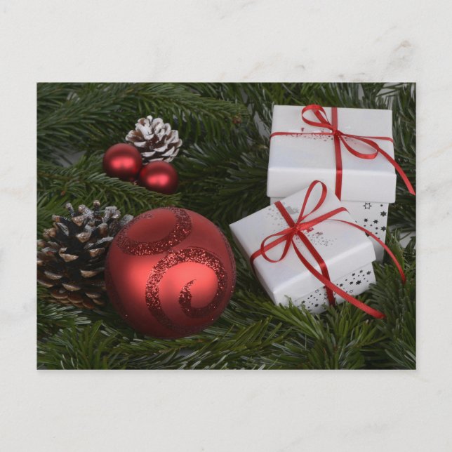 Cartes Pour Fêtes Annuelles Joyeux Noël, balles de Noël (Devant)