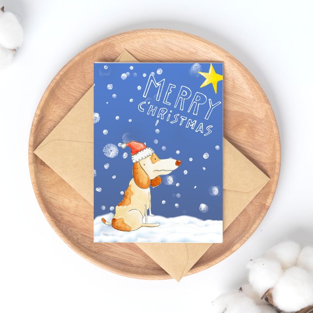 Cartes Pour Fêtes Annuelles Joyeux Noël - Beau chien (Créateur téléchargé)