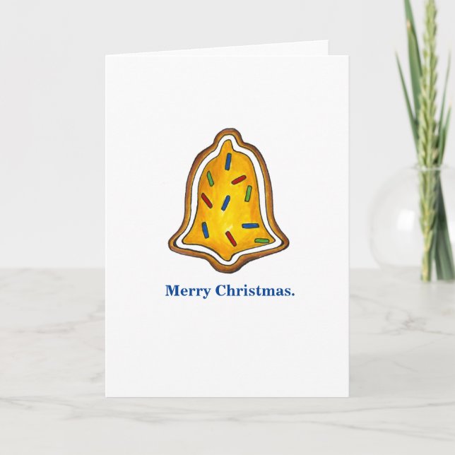 Cartes Pour Fêtes Annuelles Joyeux Noël Bell Sucre Cookie Noël Fête (Devant)