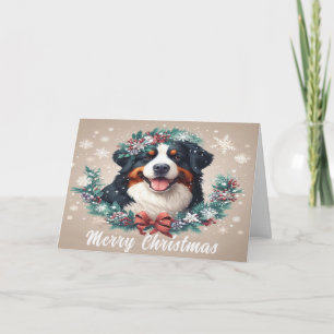Cartes Pour Fêtes Annuelles Joyeux Noël Bernese Mountain Dog Xmas