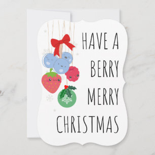Cartes Pour Fêtes Annuelles Joyeux Noël Berry - Baies mignonnes