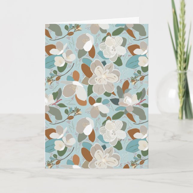 Cartes Pour Fêtes Annuelles Joyeux Noël Bird Floral (Devant)