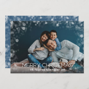 Cartes Pour Fêtes Annuelles Joyeux Noël Bokeh Frontière Photo