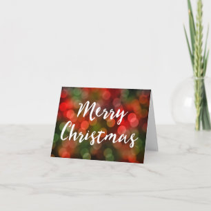 Cartes Pour Fêtes Annuelles Joyeux Noël Bokeh Lumières