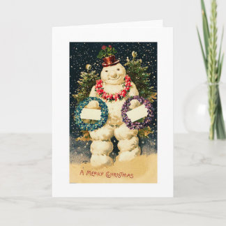 Cartes Pour Fêtes Annuelles Joyeux Noël - bonhomme de neige