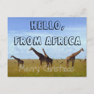 Cartes Pour Fêtes Annuelles Joyeux Noël bonjour d'Afrique Hakuna Matata