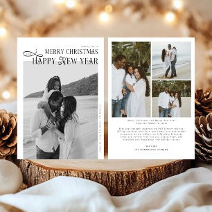 Cartes Pour Fêtes Annuelles Joyeux Noël Bonne Année Famille 4 Photos
