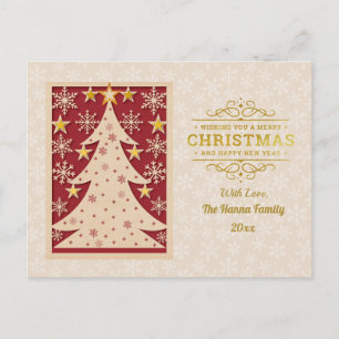 Cartes Pour Fêtes Annuelles Joyeux Noël & Bonne Année & Flocon de neige