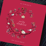 Cartes Pour Fêtes Annuelles Joyeux Noël | Bonne année | RED Magenta<br><div class="desc">Joyeux Noël | Bonne année | Carte de vacances Couleurs</div>