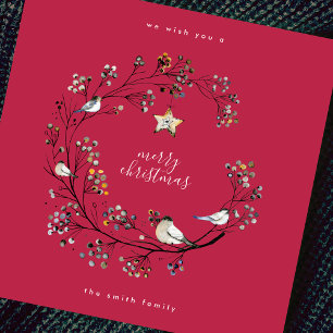 Cartes Pour Fêtes Annuelles Joyeux Noël   Bonne année   RED Magenta