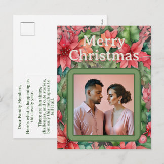 Cartes Pour Fêtes Annuelles Joyeux Noël Bonne Fête Photo de Fiançailles