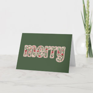 Cartes Pour Fêtes Annuelles Joyeux Noël botanique élégant