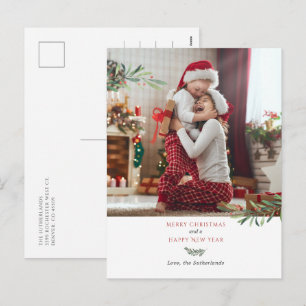 Cartes Pour Fêtes Annuelles Joyeux Noël Botanique Photo