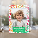 Cartes Pour Fêtes Annuelles Joyeux Noël Botanique Teery Tee Dye - Photo<br><div class="desc">Ajoutez une photo de famille à ce colorant botanique coloré clair et gai, design non traditionnel. Cela peut être utilisé pour n'importe quel salut de Noël - fêtes heureuses, Bonnes Fêtes et plus encore. L'avant comprend une photo avec une police de script tendance. Le dos comprend un motif botanique moderne...</div>