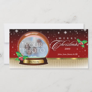 Cartes Pour Fêtes Annuelles Joyeux Noël Boule à Neige Personnalisable 6