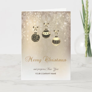 Cartes Pour Fêtes Annuelles Joyeux Noël, boules de Noël, flocons de neige