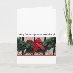 Cartes Pour Fêtes Annuelles Joyeux Noël - Bow sur la clôture nouvelle adresse