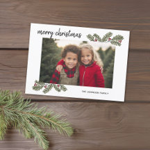 Joyeux Noël Branches de pin fantaisistes - 1 Photo