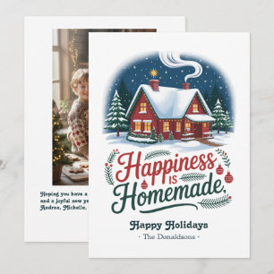 Cartes Pour Fêtes Annuelles Joyeux Noël Cabine Cosy Faite Maison Fêtes de fin 