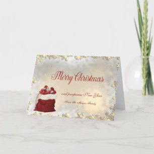 Cartes Pour Fêtes Annuelles Joyeux Noël, Cadeaux, Étoiles d'Or