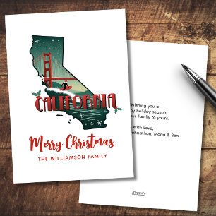 Cartes Pour Fêtes Annuelles Joyeux Noël California State Holiday Card